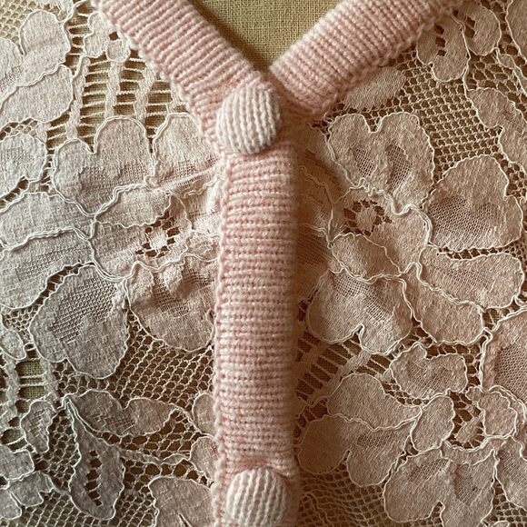 LoveShackFancy Brandie Pink Lace Cardigan - Picture 7 of 15